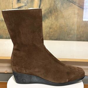 🌹LA CANADIENNE🌹Edna Faux Shearling Waterproof Brown Suede Size: 11M